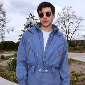 Vintage 80s Ski Suit Jumpsuit in Periwinkle